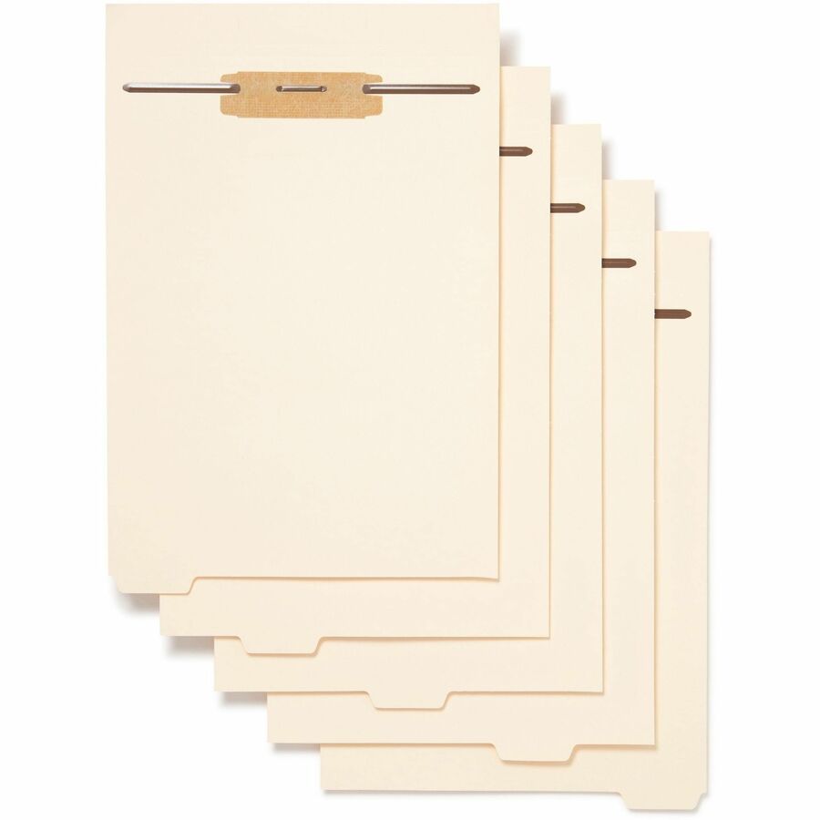 Smead 1/5 Tab Cut Letter Folder Divider with Fastener - Assorted Tab(s) - 10% - 50 / Pack