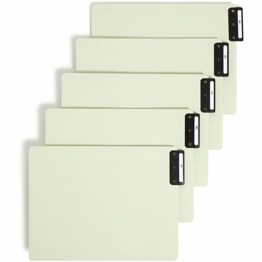 Smead 100% Recycled Filing Guides with Vertical Extra-Wide Blank Tab - Printed Tab(s) - Character - A-Z - 25 Tab(s)/Set - 0.50" Tab Width - Letter - Metal Tab(s) - 100% - Easy to Read, Durable - 1 Set