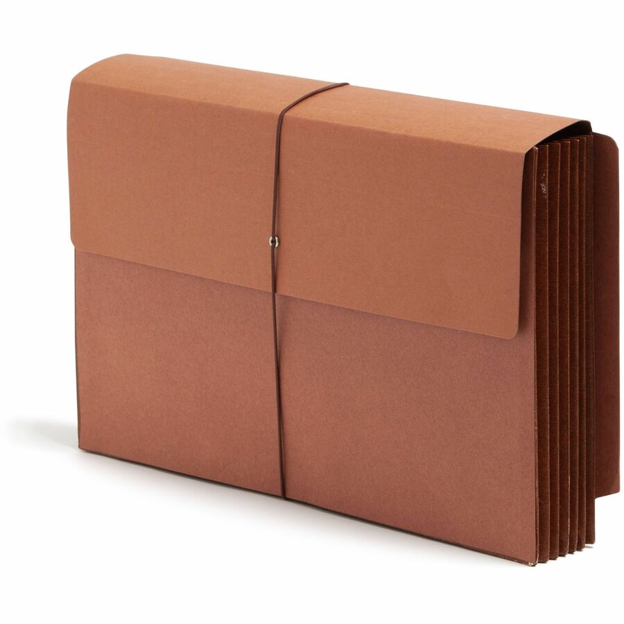 Smead Legal File Wallet - 8 1/2" x 14" - 5 1/4" Expansion - End Tab Location - 12.5 pt. - Redrope - Flap, Tear Resistant, Rounded Corner, Reinforced Gusset - 30% Recycled - 10 / Box