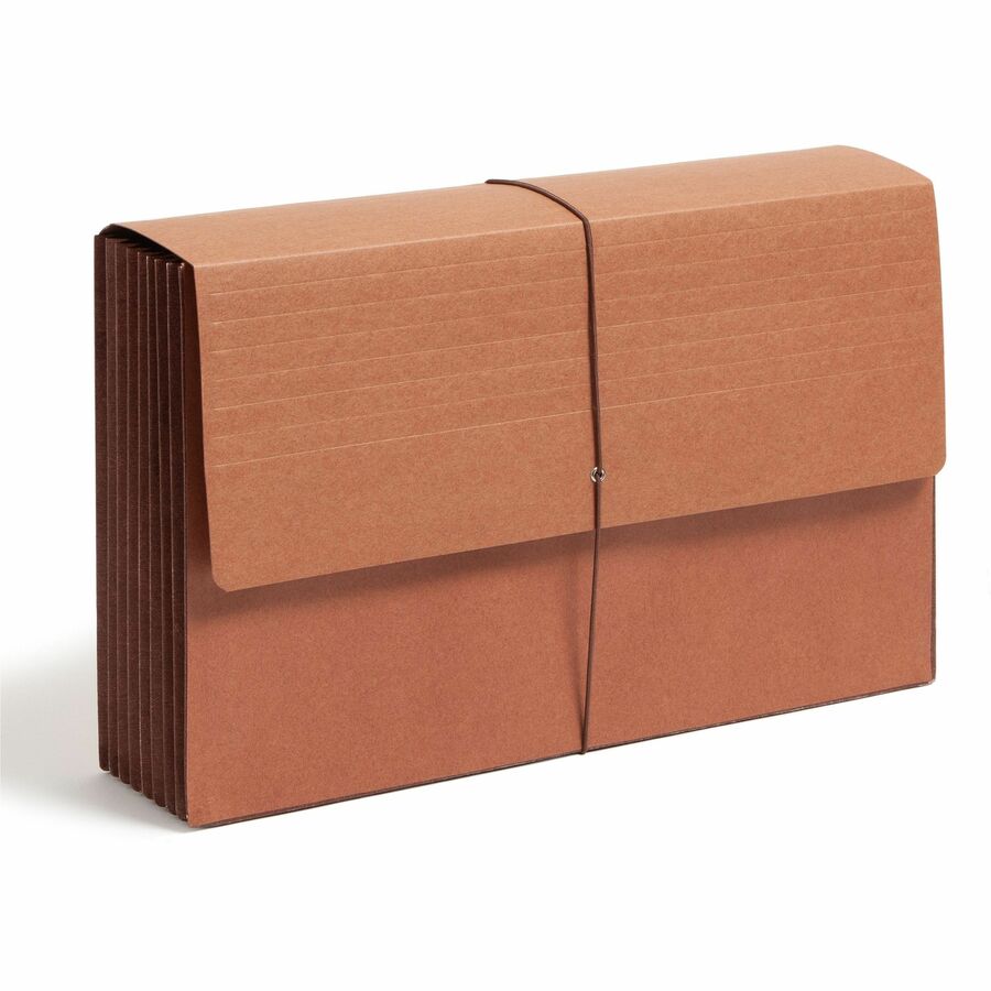 Smead Legal File Wallet - 15 3/8" x 10" - 7" Expansion - Top Tab Location - Tyvek - Redrope - Open Shelf Filing System, Reinforced Gusset, Elastic Closure, Flap Closure - 30% Recycled - 5 / Box