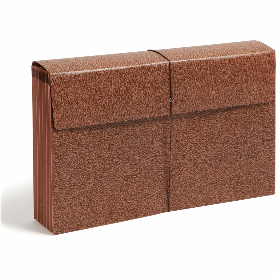 Smead Legal File Wallet - 8 1/2" x 14" - 5 1/4" Expansion - Redrope - Reinforced Gusset, Tear Proof, Elastic Closure - 30% Recycled - 10 / Box