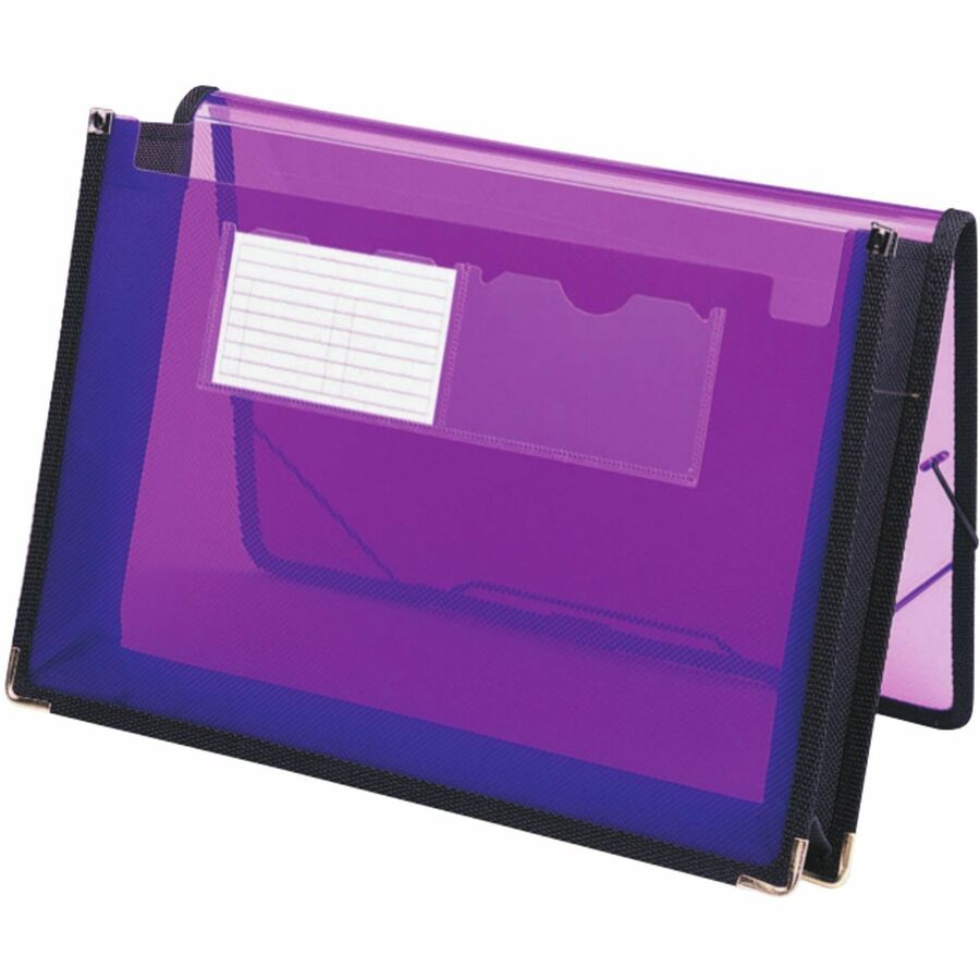 Smead Letter File Wallet - 8 1/2" x 11" - 200 Sheets Capacity - 2 1/4" Expansion - 2 Front Pocket - Polypropylene - Purple - 1 Each