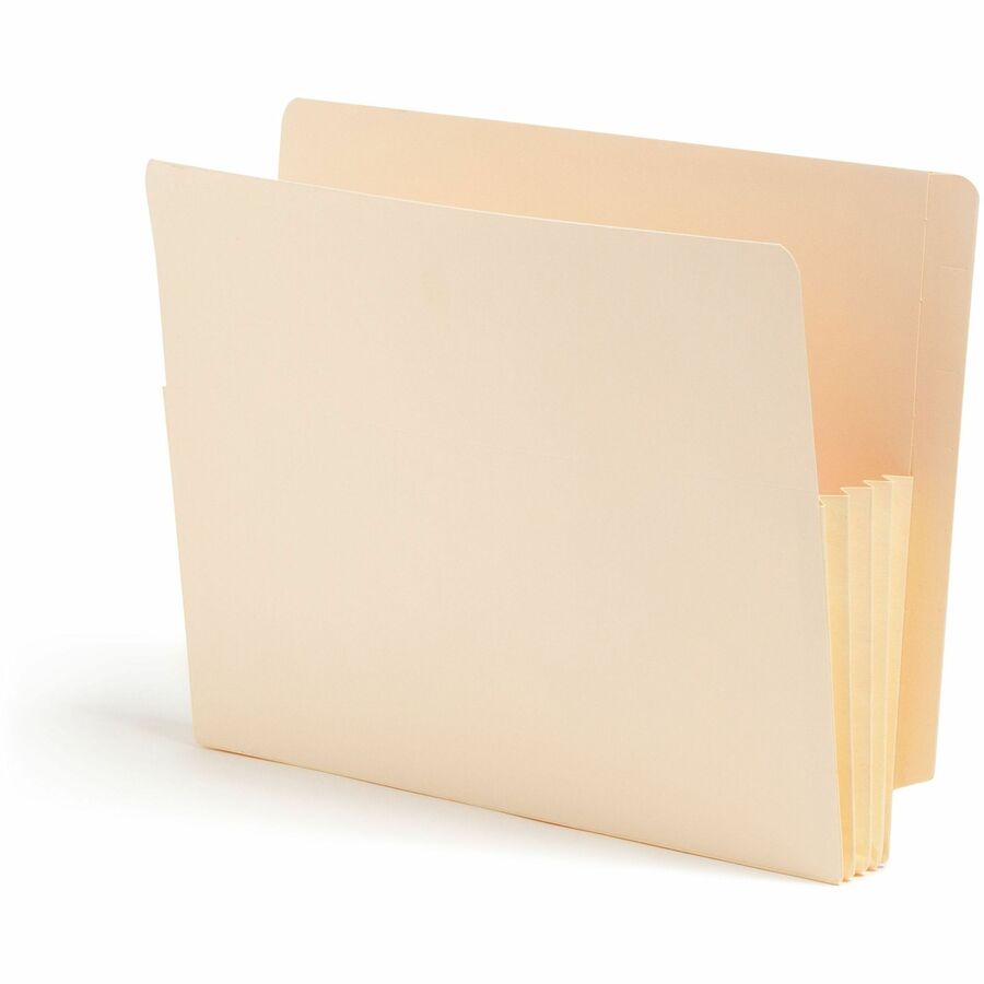 Smead Straight Tab Cut Letter File Pocket - 8 1/2" x 11" - 3 1/2" Expansion - 2 Plys - Manila Paper - Manila - Reinforced Gusset, Tear Resistant - 10% Recycled - 10 / Box