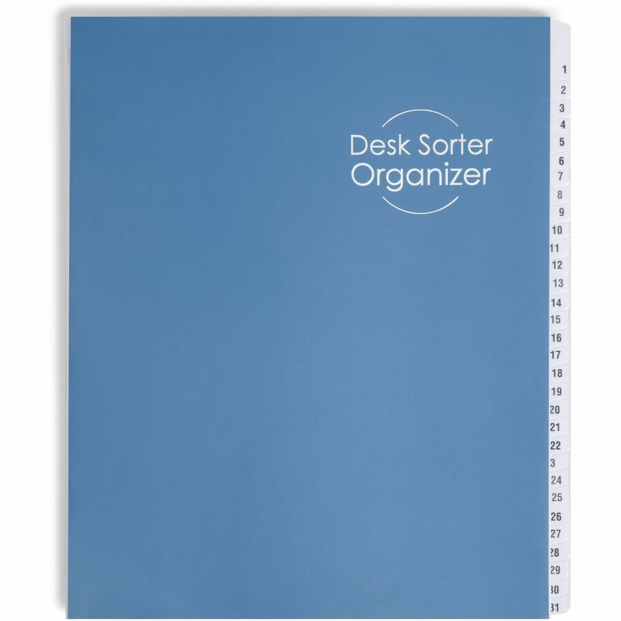 Smead Daily/Monthly Desk File/Sorter - Digit - 1-31 - Letter - 8.50" Width x 11" Length - Blue Divider - 35% - 1 Each