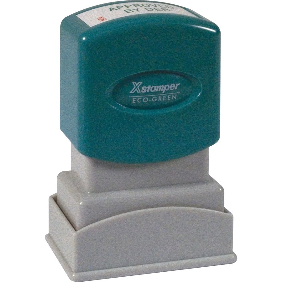 Xstamper Small Address/Inspection Stamp - Custom Message Stamp - 0.50" Impression Width x 1.06" Impression Length - 50000 Impression(s) - 1 Each