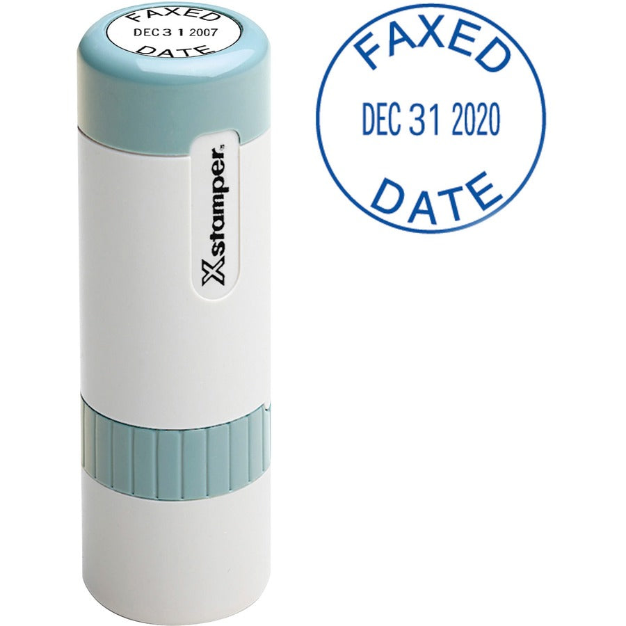 Xstamper XpeDater 2-Line Custom Round Dater - Date Stamp - 0.69" Impression Diameter - 50000 Impression(s) - 1 Each
