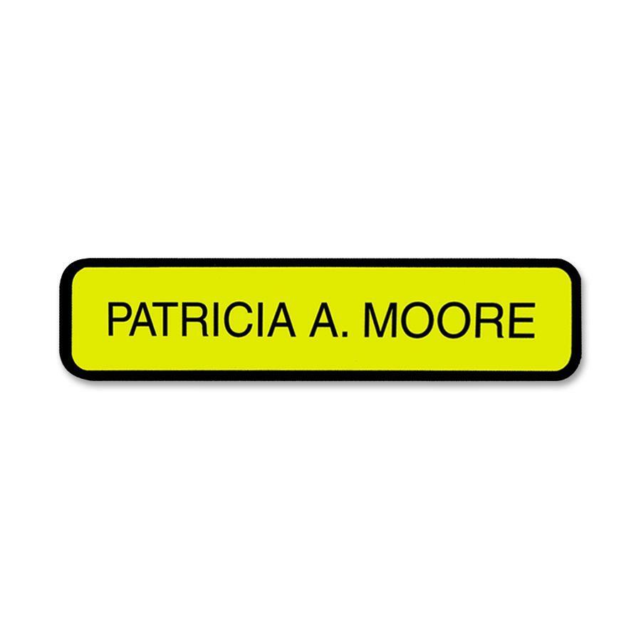 Xstamper Designer Framed Wall/Door Sign - 10" Width x 2" Height - Wall Mountable - Plastic - Black - 1 Each