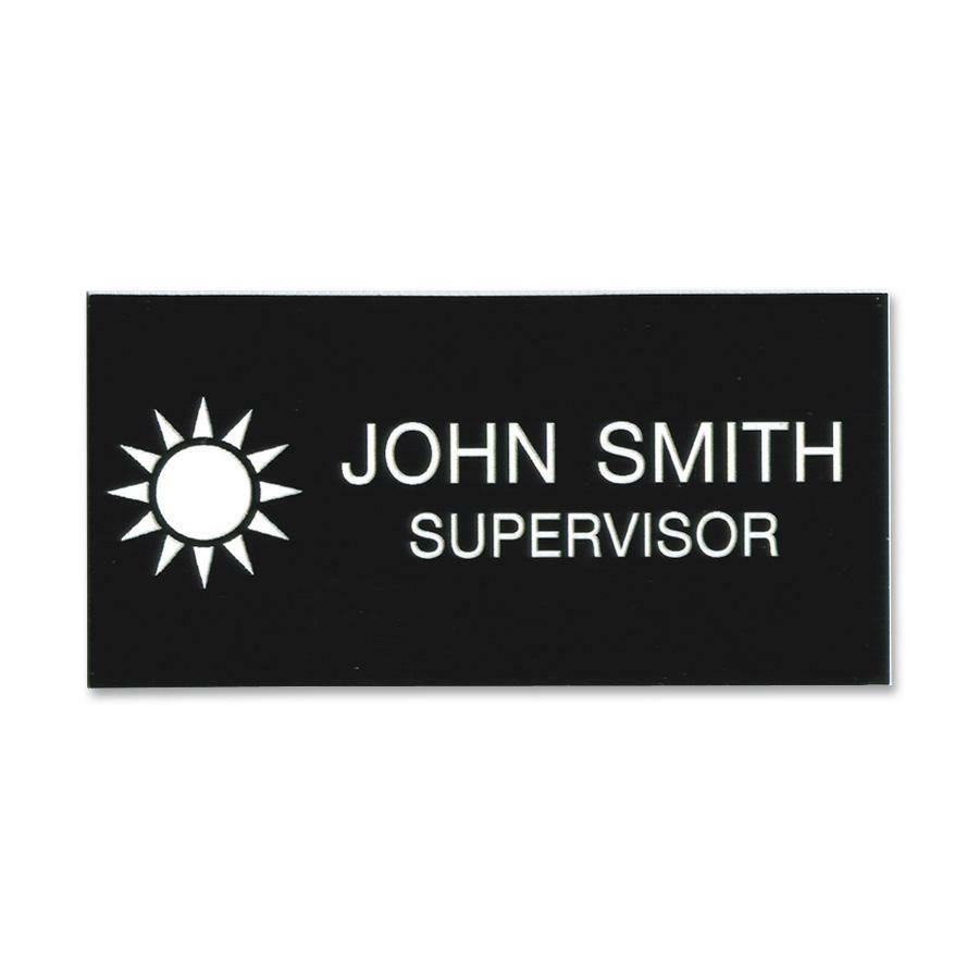 Xstamper Standard Logo Name Badges - 3" Width x 1.5" Height - Plastic - 1 Each