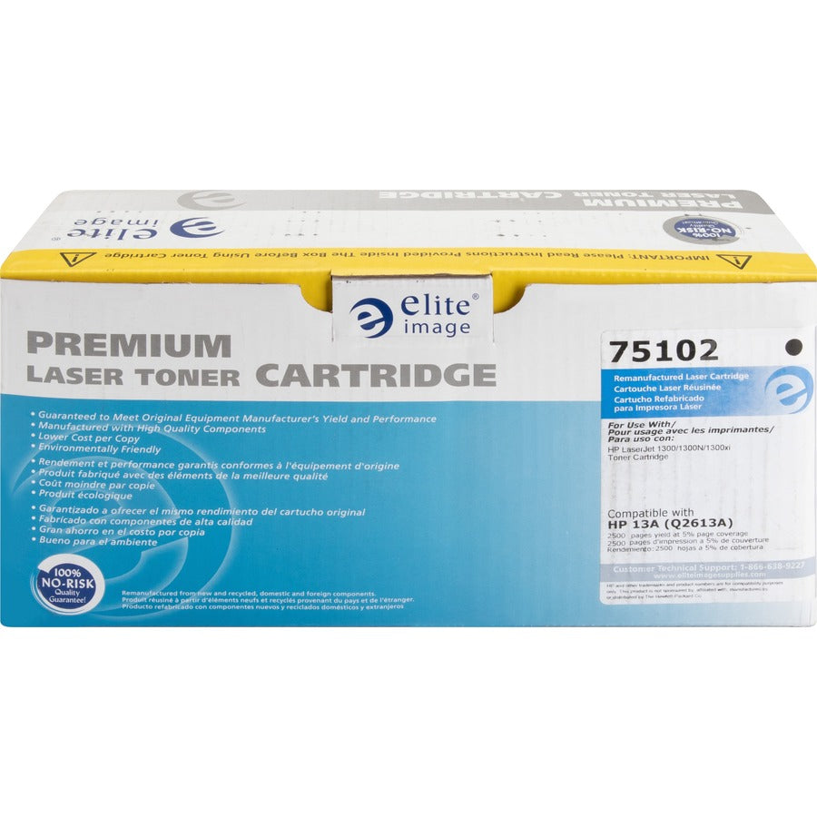 Elite Image Remanufactured Laser Toner Cartridge 13A (Q2613A) - Black - 1 Each - 2500 Pages