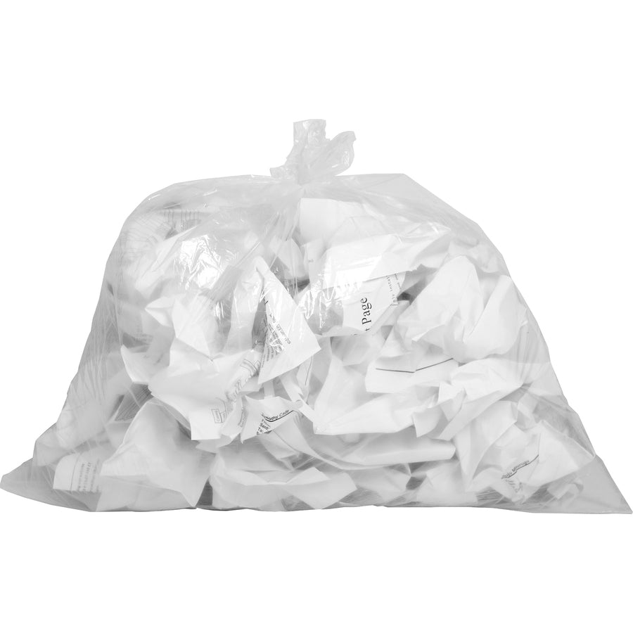 Genuine Joe Clear Trash Can Liners - Small Size - 10 gal Capacity - 23" Length x 24" Width x 0.60 mil (15 Micron) Thickness - Low Density - Clear - 25/Roll - 1 Carton