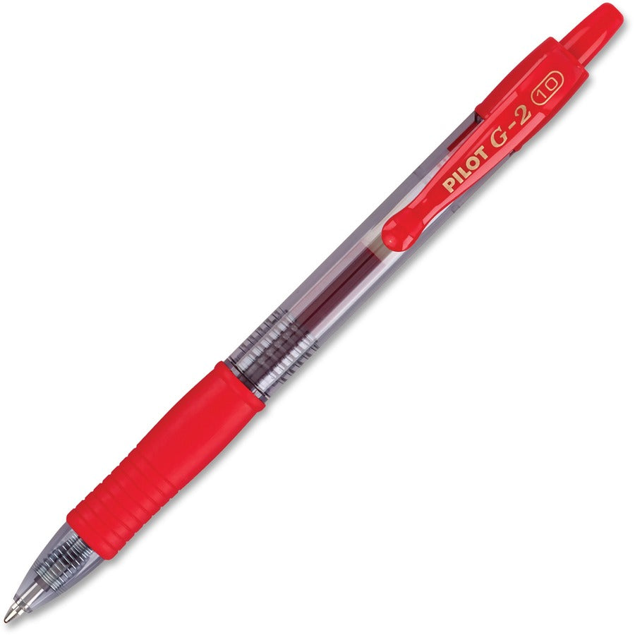 G2 Premium Gel Ink Retractable Pens - Refillable - Retractable - Red Ink - Gel-based - Red Barrel - 12 / Dozen