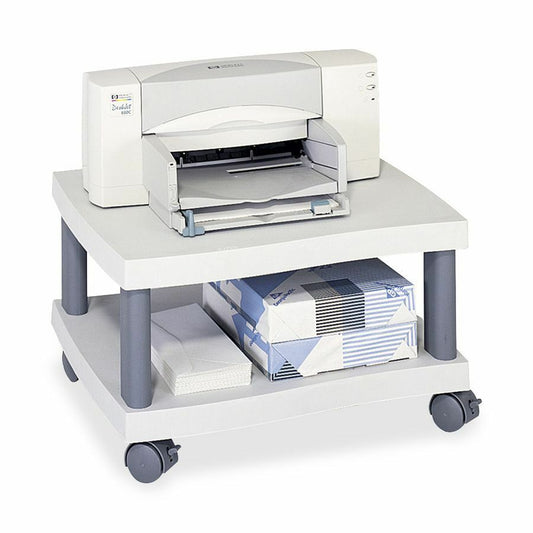 Safco Economy Under Desk Printer Stand - 1 x Shelf(ves) - 11.50" Height x 20" Width x 17.50" Depth - Plastic - Gray