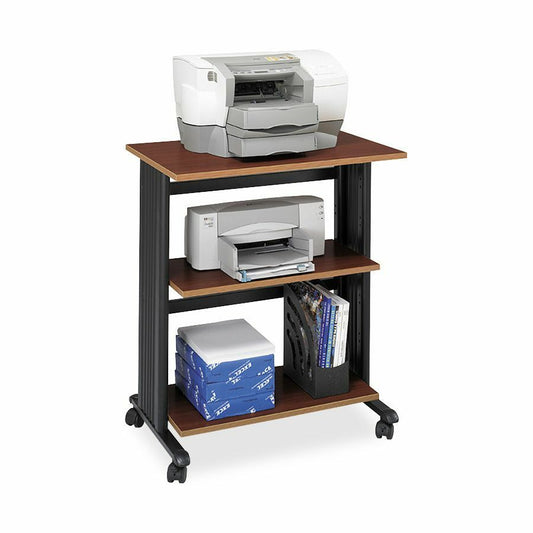 Safco Muv Three Level Adjustable Printer Stand - 175 lb Load Capacity - 3 x Shelf(ves) - 35" Height x 29.50" Width x 20" Depth - Floor - Laminate