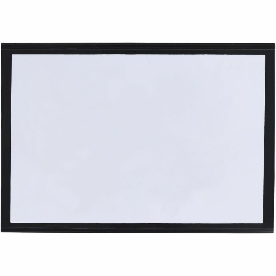 Tatco Label Inserts Magnetic Label Holders - Support 4" x 6" Media - 4.4" Height x 6.4" Width - Vinyl - Black - 10 / Pack
