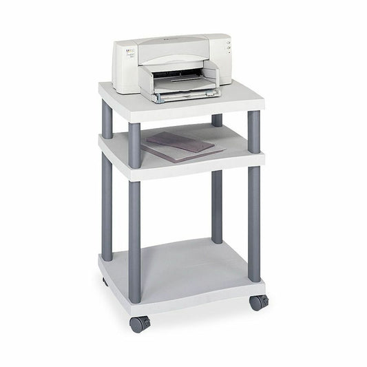 Safco Economy Desk Side Printer/Fax Stand - 100 lb Load Capacity - 2 x Shelf(ves) - 29.25" Height x 20" Width x 17.50" Depth - Floor - Plastic