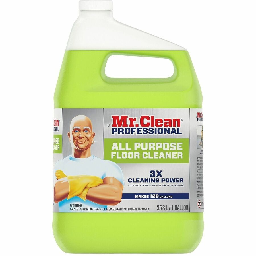 Mr. Clean Professional Finished Floor Cleaner - For Tile - Liquid - 128 fl oz (4 quart) - Residue-free - Yellow - 1 Each