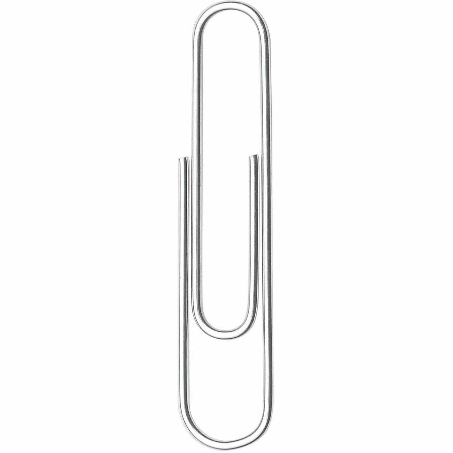 ACCO Premium Paper Clips - No. 1 - 10 Sheet Capacity - Galvanized, Corrosion Resistant - Silver - Metal, Zinc Plated - 100/Box - 10 / Pack