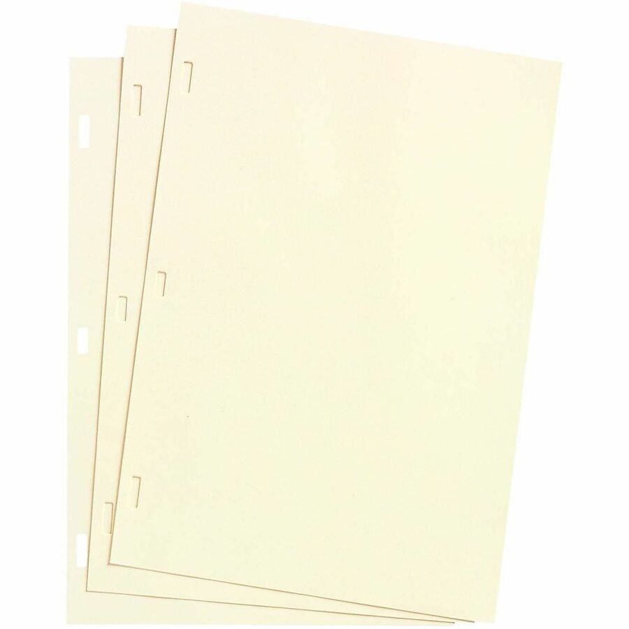Wilson Jones Plain Ledger Paper - 28 lb - Letter - 8.50" x 11" Sheet Size - 3 x Holes - Ivory - Ivory Sheet(s) - 100 / Box