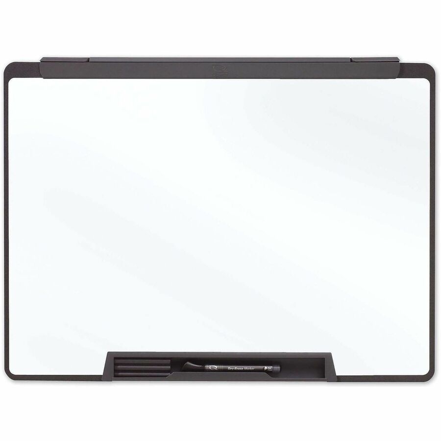 Quartet Motion Cubicle Whiteboard - 36" (3 ft) Width x 24" (2 ft) Height - White Melamine Surface - Black Plastic Frame - 1 Each