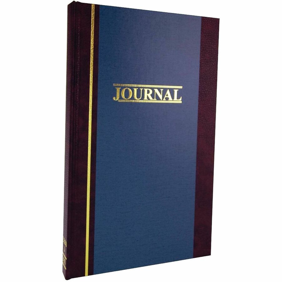 Wilson Jones S300 Single Entry Ledger Account Journal - 150 Sheet(s) - 7.25" x 11.75" Sheet Size - Blue - White Sheet(s) - Blue Cover - 1 Each