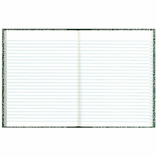 Rediform Center Sewn Lab Notebook - 96 Sheets - Sewn - 7 1/8" x 10 1/8" Sheet Size - White Paper - Green Marble Cover - 1 Each
