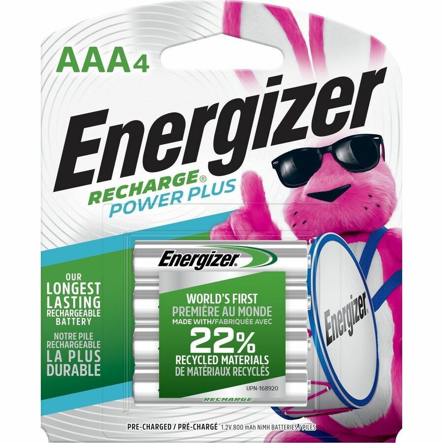Energizer e2 Rechargeable 850mAh AAA Batteries - For Multipurpose - Battery Rechargeable - AAA - 1.2 V DC - 4 / Pack