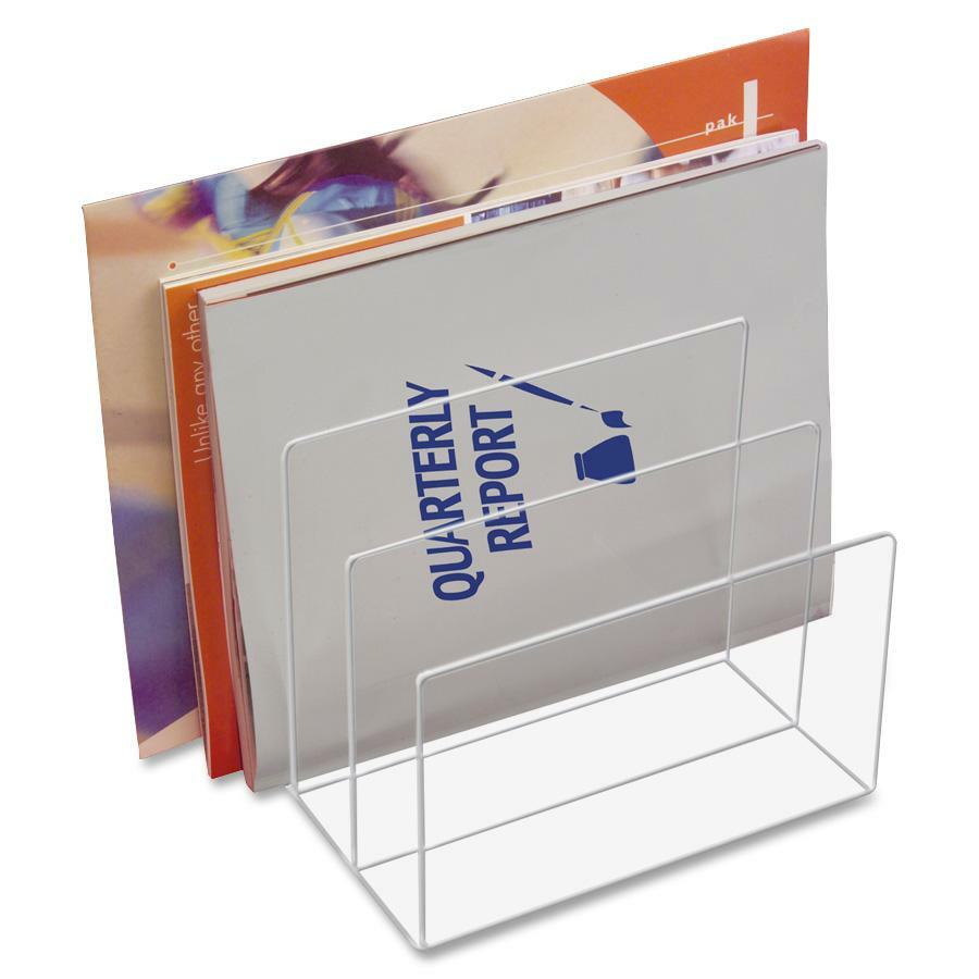 Kantek Large File Sorter - 3 Compartment(s) - Compartment Size : 2" - 7.50" Height x 8" Width x 6.50" Depth - Desktop - Non-skid Base - Clear - Acrylic - 1 Each