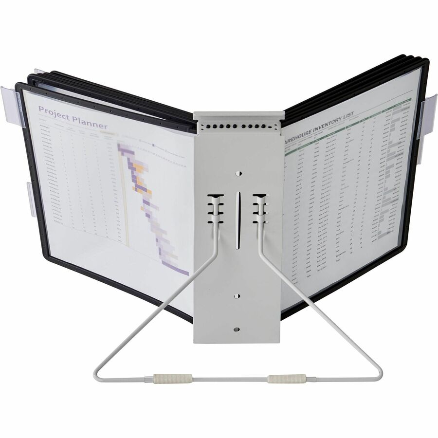 DURABLE InstaView Desktop Reference System - Desktop - 10 Panels - Support Letter 8.50" x 11" Media - White - 1 Each