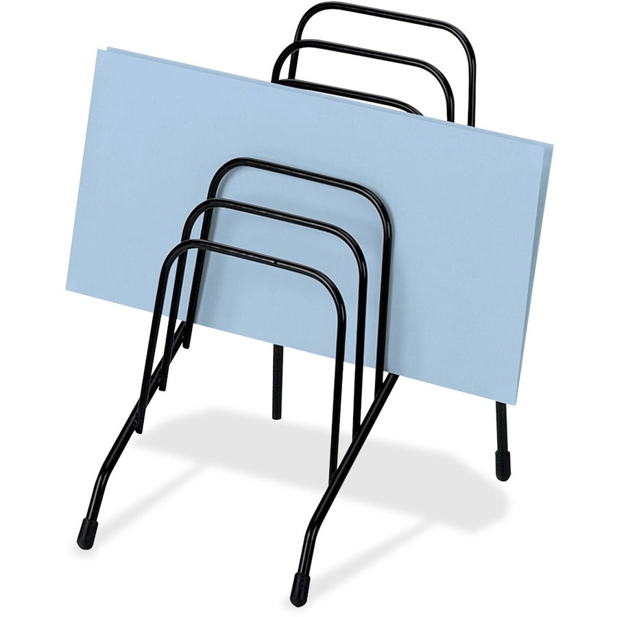 Fellowes Wire Step File Jr. - 6 Compartment(s) - 7.75" Height x 4.38" Width x 6.50" Depth - Desktop - Black - Steel - 1 Each