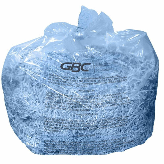 GBC 6-8 Gallon Shredder Bags - 8 gal - Plastic - Clear - 100 / Box