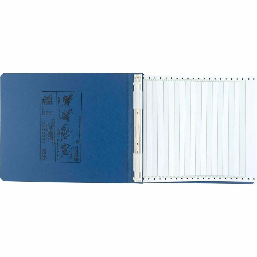ACCO PRESSTEX Unburst Sheet Covers - 6" Binder Capacity - 9 1/2" x 11" Sheet Size - Light Blue - Retractable Filing Hooks, Hanging System, Moisture Resistant, Water Resistant - 1 Each