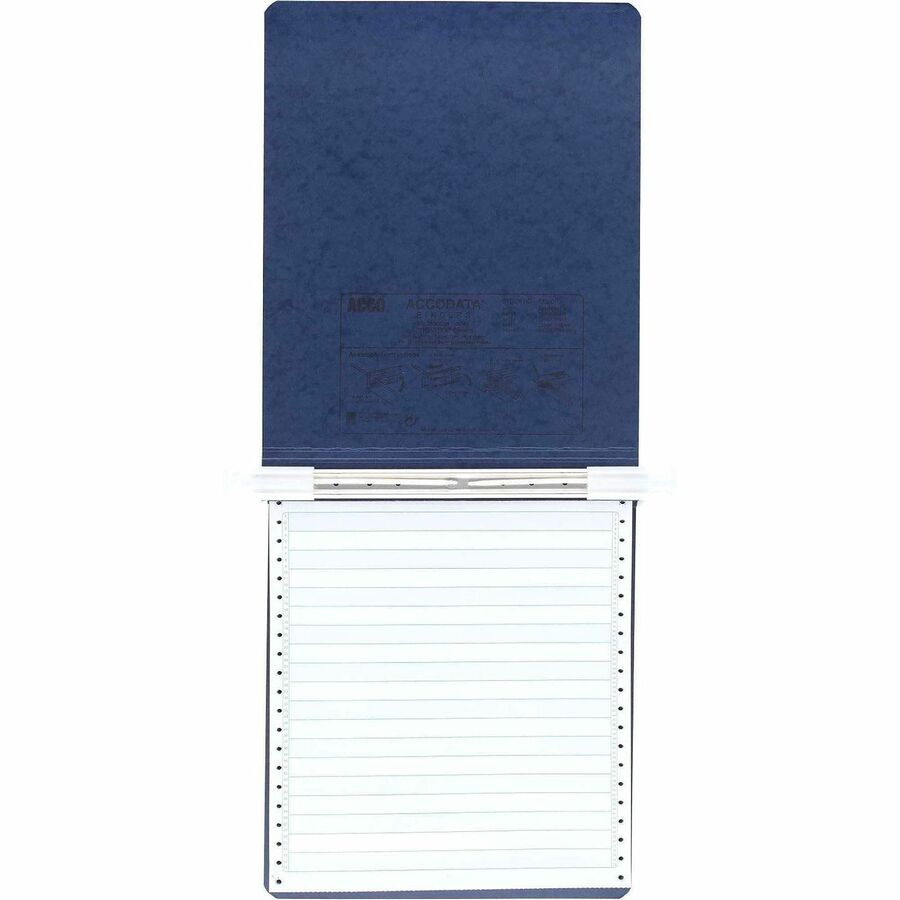 ACCO PRESSTEX Unburst Sheet Covers - 6" Binder Capacity - 9 1/2" x 11" Sheet Size - Dark Blue - Retractable Filing Hooks, Hanging System, Moisture Resistant, Water Resistant - 1 Each
