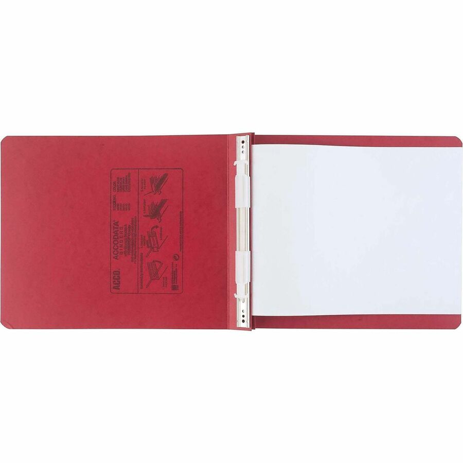ACCO PRESSTEX Unburst Sheet Covers - 6" Binder Capacity - 9 1/2" x 11" Sheet Size - Executive Red - Retractable Filing Hooks, Hanging System, Moisture Resistant, Water Resistant - 1 Each