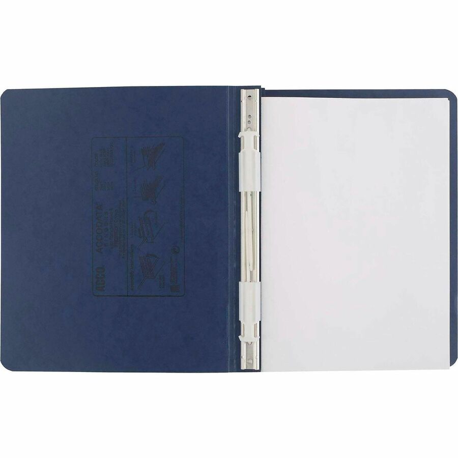 ACCO PRESSTEX Unburst Sheet Covers - 6" Binder Capacity - Letter - 8 1/2" x 11" Sheet Size - Dark Blue - Retractable Filing Hooks, Hanging System, Moisture Resistant, Water Resistant - 1 Each