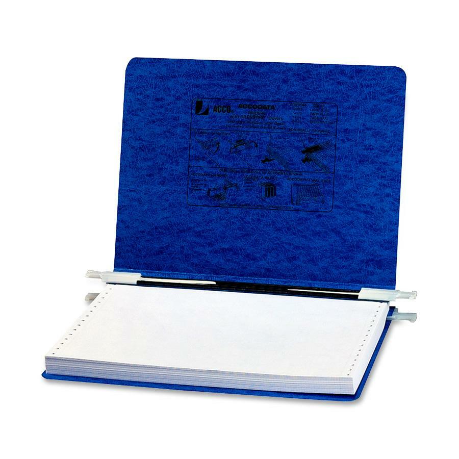 ACCO Presstex Hanging Data Binder - 6" Binder Capacity - 8 1/2" x 12" Sheet Size - Fastener: Post - Presstex - Dark Blue - Water Resistant, Retractable Filing Hooks - 1 Each