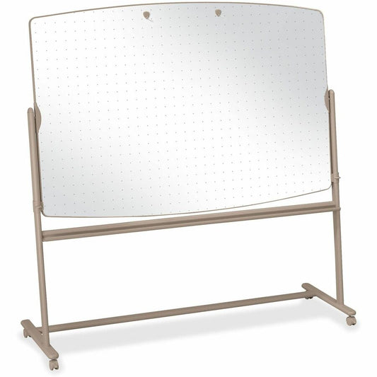 Quartet Large Reversible Total Erase Mobile Easel - 72" (6 ft) Width x 48" (4 ft) Height - White Surface - Neutral Metal Frame - Rectangle - Grid Pattern, Stain Resistant, Ghost Resistant, Portable, Reversible - 1 Each