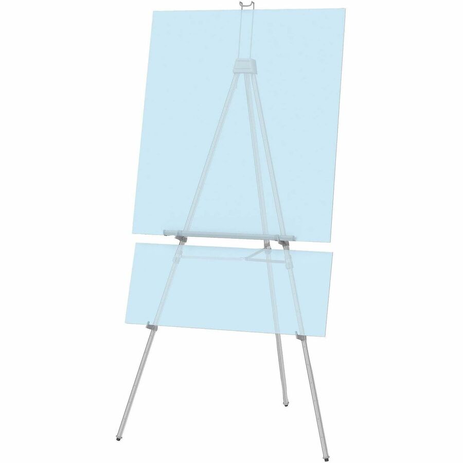 Quartet Heavy-Duty Display Easel - 45 lb Load Capacity - 66" Height - Aluminum, Steel - Silver