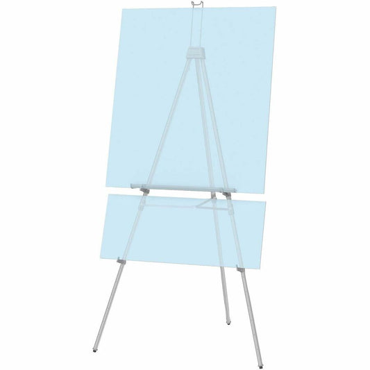 Quartet Heavy-Duty Display Easel - 45 lb Load Capacity - 66" Height - Aluminum, Steel - Silver