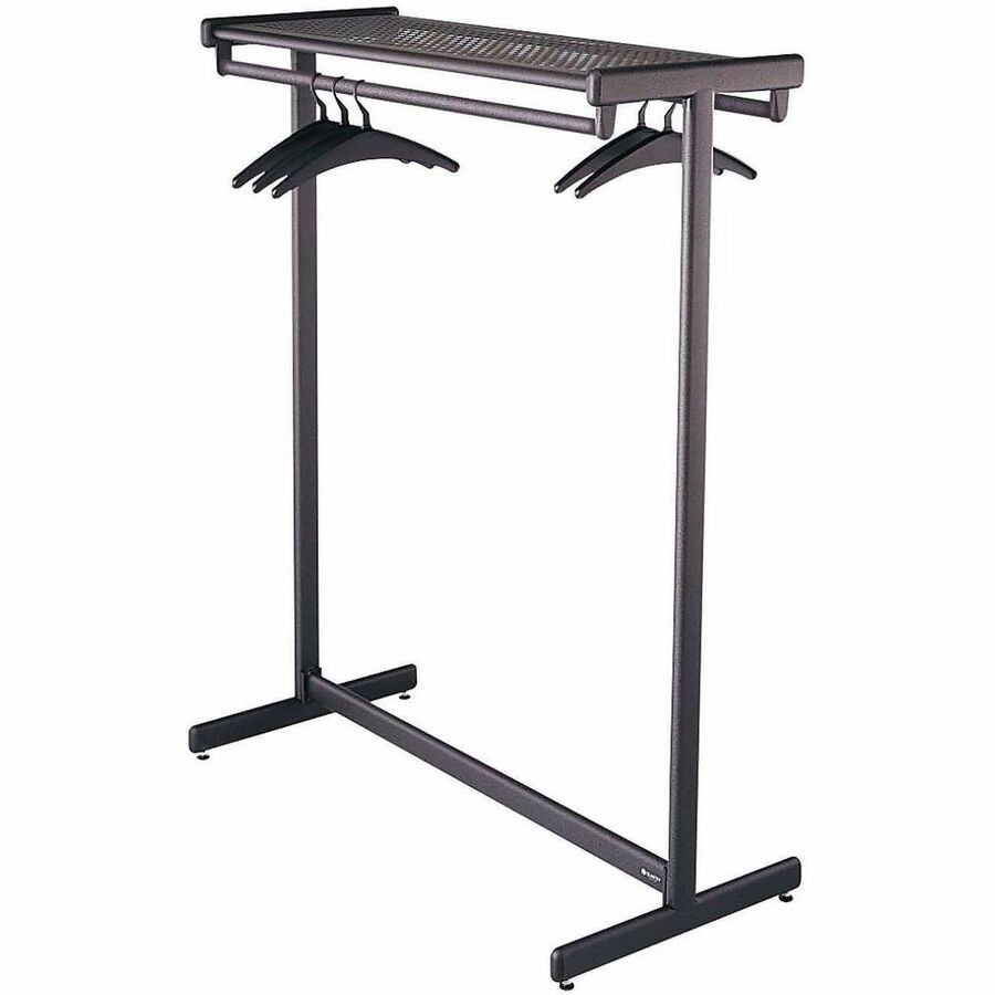 Quartet Double-Sided Garment Rack - Freestanding - 48" Width x 61.50" Height - Black Powder Coat - 1 Each
