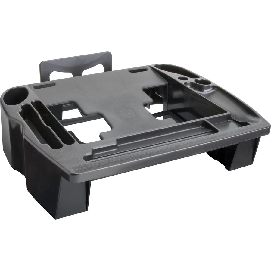 Compucessory Telephone Stand/Organizer - 5" Height x 11.50" Width x 9.50" Depth - Desktop - Non-skid Base, Cable Management - Black - Plastic - 1 Each
