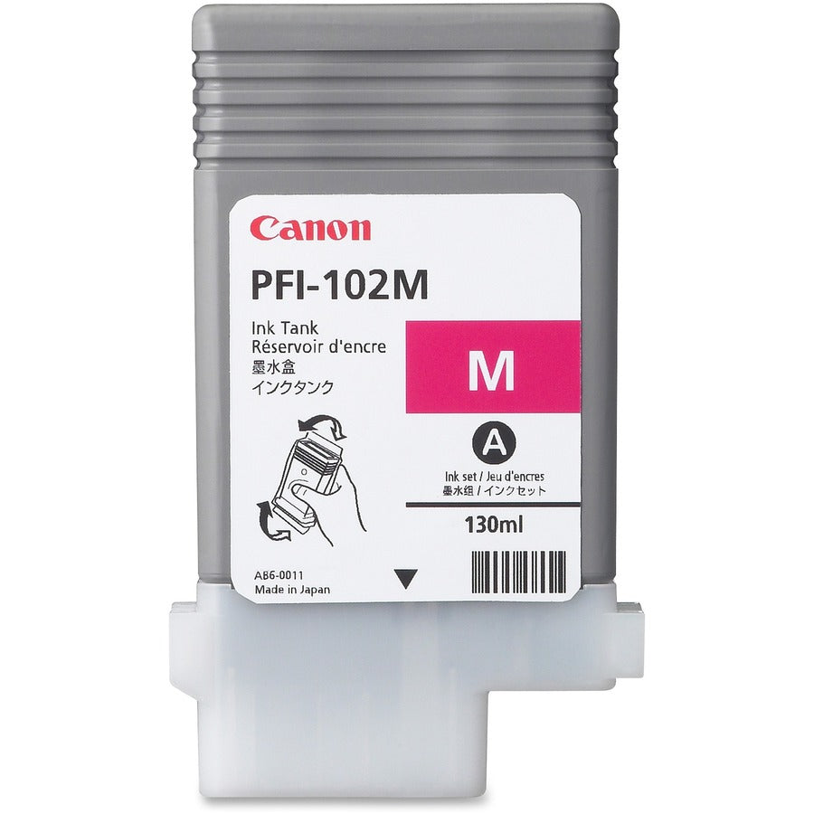 Canon PFI-102M Original Inkjet Ink Cartridge - Magenta - 1 Each - Inkjet - Magenta - 1 Each