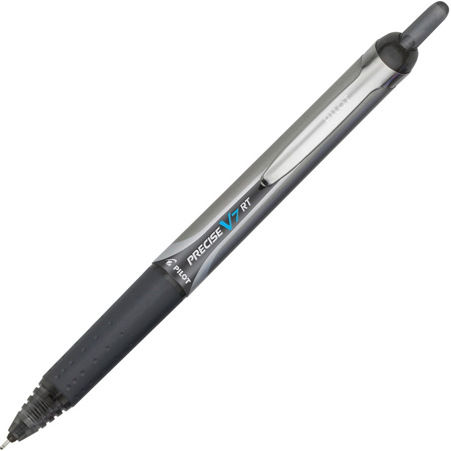 Pilot RT Fine Premium Retractable Rolling Ball Pens - Refillable - Retractable - Black Ink - Water Based - Black Barrel - Writing - 12 / Dozen