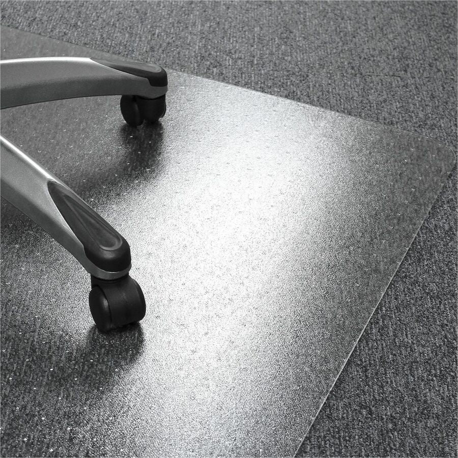 Floortex Polycarbonate Rectangular Chair Mat for Carpets up to 1/2" - 35" x 47" - Home, Office, Carpeted Floor, Floor, Carpet - 47" Length x 35" Width x 0.085" Depth x 0.090" Thickness - Rectangular - Polycarbonate - Clear - 1 Each - TAA Compliant