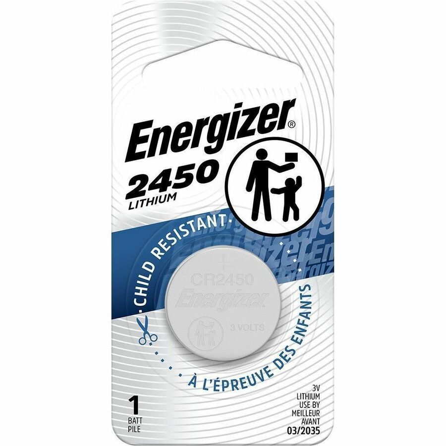 Energizer 2450 Lithium Coin Battery - For Heart Rate Monitor, Remote Control, Keyless Entry, Glucose Monitor, Toy, Game - 3 V DC - 1 Each