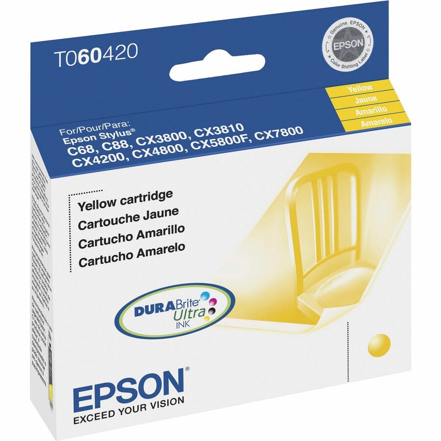 Epson DURABrite Original Inkjet Ink Cartridge - Yellow - 1 Each - 550 Pages