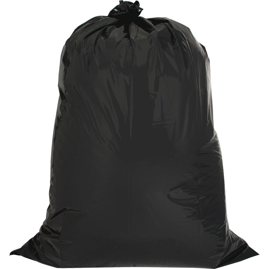 Genuine Joe Heavy Duty Contractor Bags - Large Size - 42 gal Capacity - 48" Length x 33" Width x 2.50 mil (63 Micron) Thickness - Low Density - Black - Kitchen - 20/Box - 1 Carton