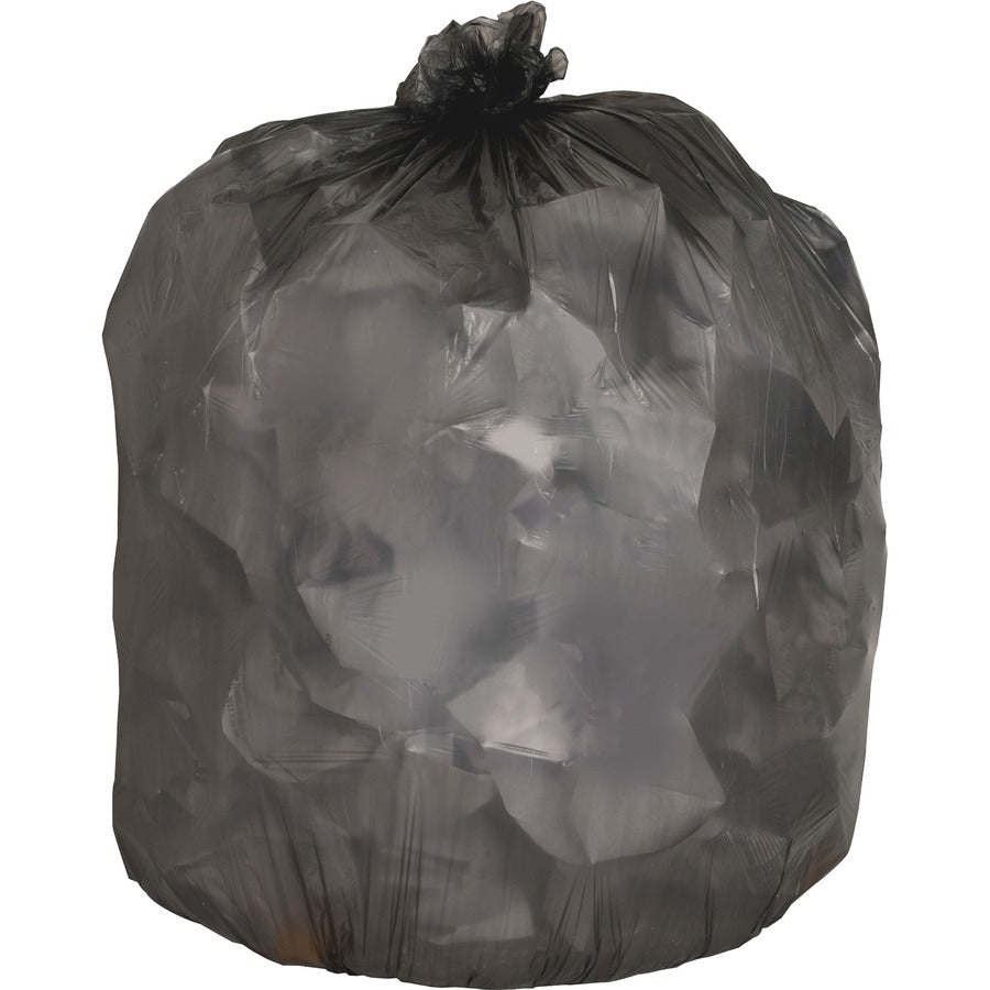 Genuine Joe Economy Linear Low-Density Can Liners - 10 gal Capacity - 23" Length x 24" Width x 0.35 mil (9 Micron) Thickness - Low Density - Black - 1000 / Carton