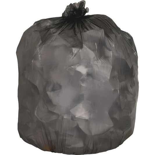 Genuine Joe Economy Linear Low-Density Can Liners - 16 gal Capacity - 31" Length x 24" Width x 0.35 mil (9 Micron) Thickness - Low Density - Black - 1000 / Carton