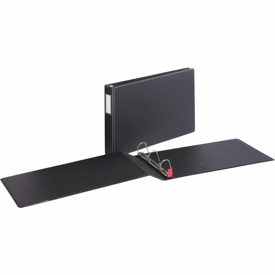 Cardinal&reg, Premier EasyOpen Locking Slant-D Tabloid Binder - 1" Binder Capacity - Tabloid - 11" x 17" Sheet Size - 225 Sheet Capacity - 5/8" Spine Width - 3 Ring - Fastener: D-Ring - Pocket: Inside Front & Back - Vinyl - Black - 2.34 lb - Recycled...