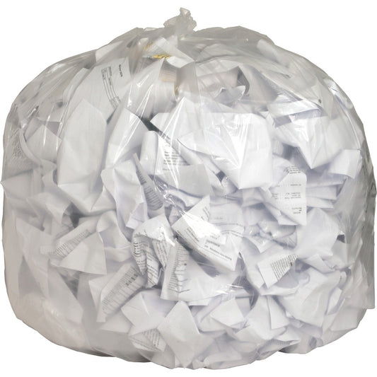 Genuine Joe Clear Trash Can Liners - 56 gal Capacity - 48" Length x 43" Width x 0.80 mil (20 Micron) Thickness - Low Density - Clear - Film - Multipurpose - 100/Box - 1 Carton